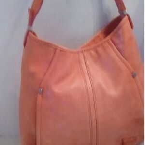 Leather PERLINA  Peach Women's Bag